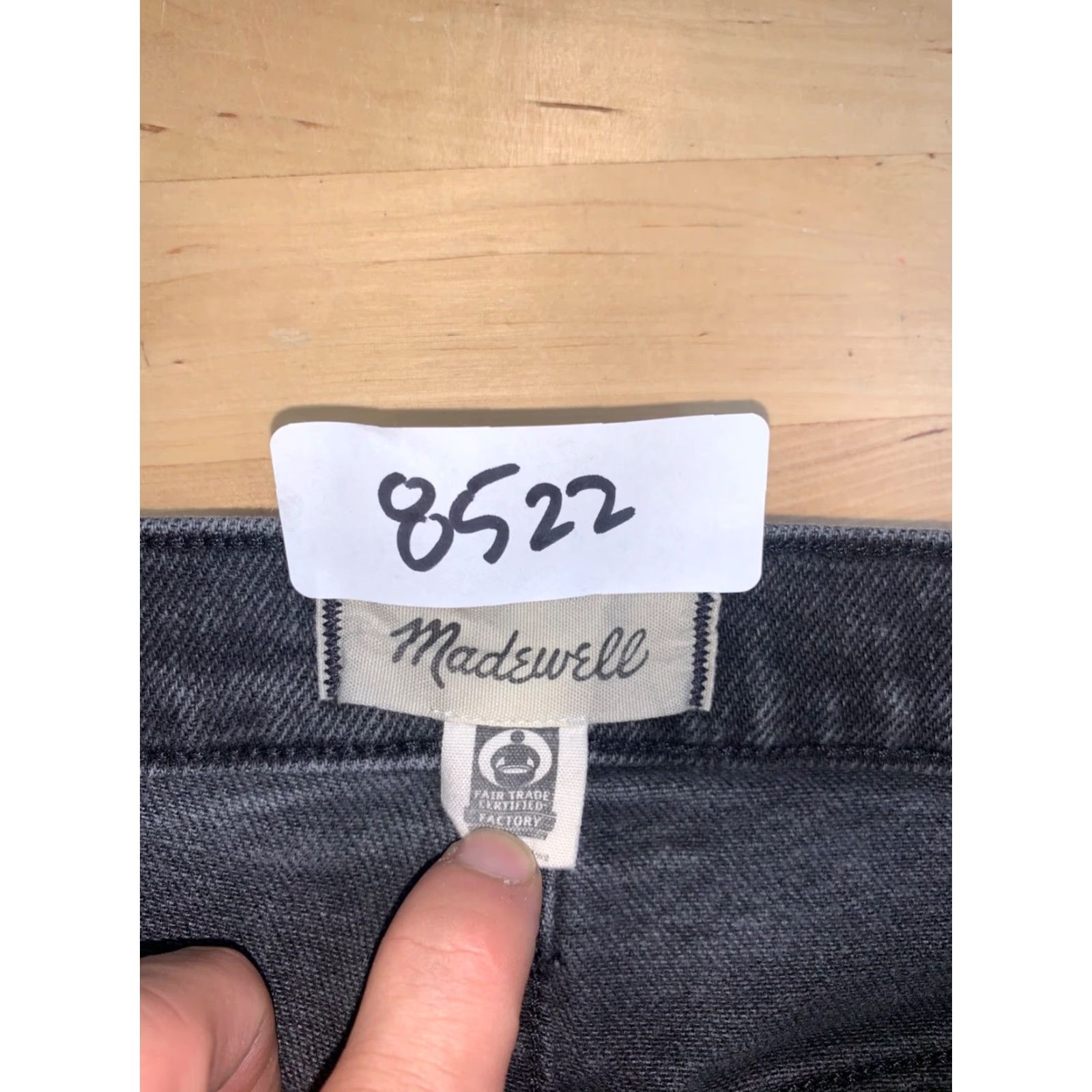 Madewell Jeans Womens Mid Rise Kick Out Flared 27 Black Denim 27x26