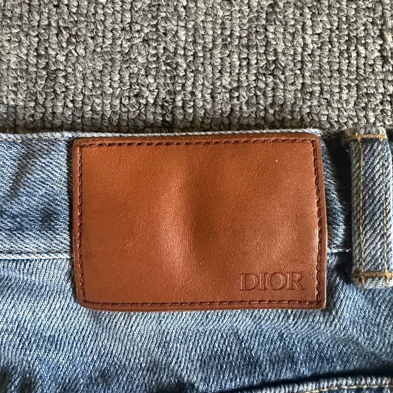 Dior Dior Leather jeans with washed blue back Size 28" / US 6 / IT 42 - 4 Thumbnail