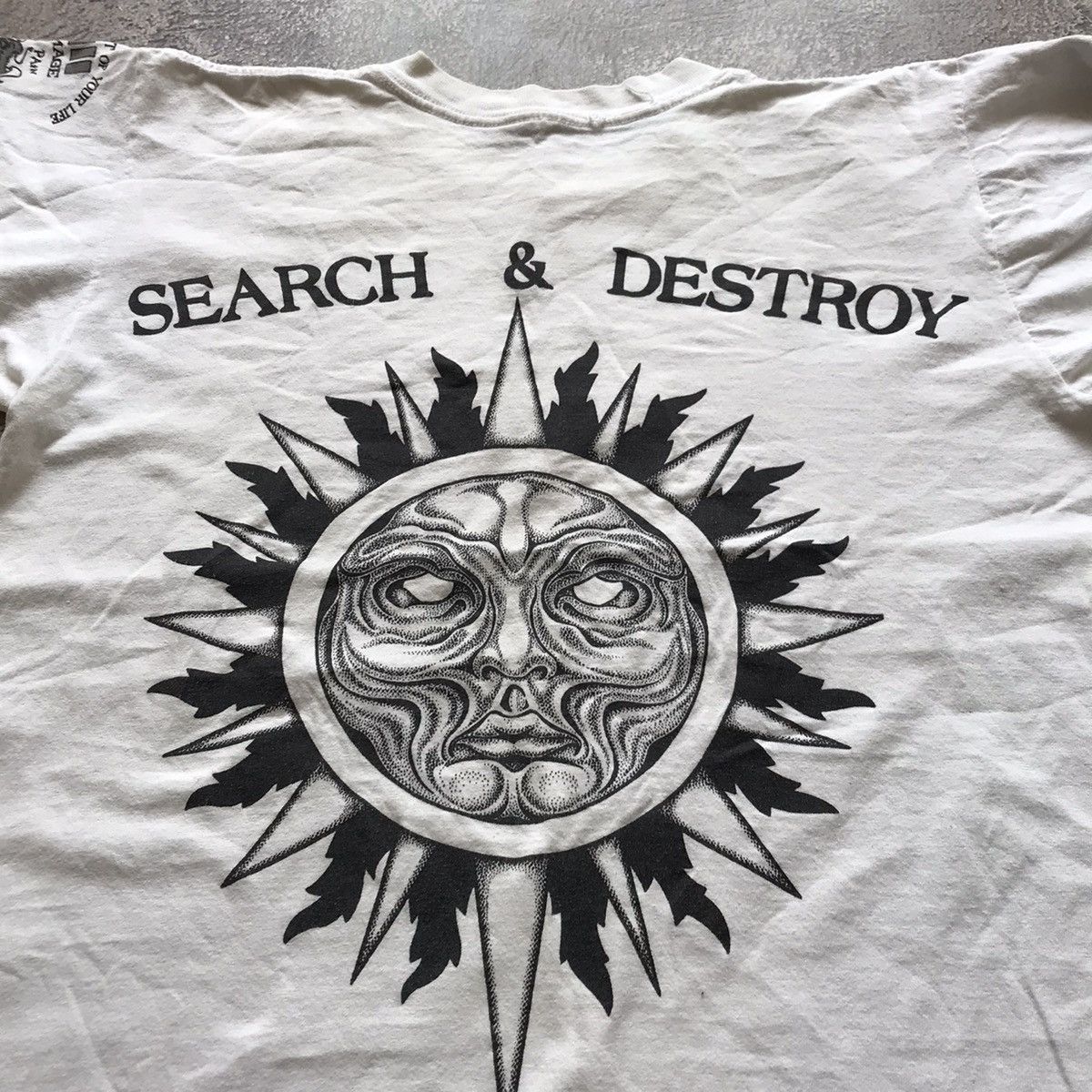 Vintage Vintage 90s Search Destroy Sun Faded Graphic Tee Punk Boxy L Size US L / EU 52-54 / 3 - 2 Thumbnail
