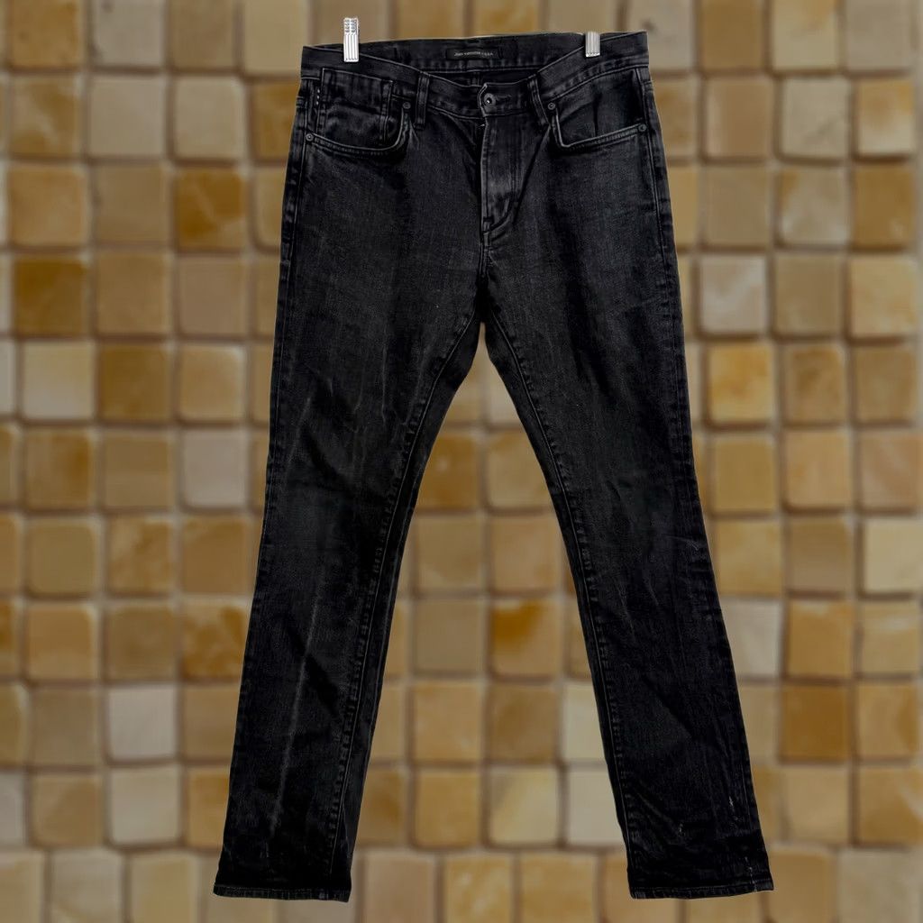 John Varvatos John Varvatos Bowery Jeans Men Slim Straight 32 Black Denim Cotton Blend Zip Pockets 5-Pocket Brand: John Varvatos Bowery Size US 30 / EU 46 - 1 Thumbnail