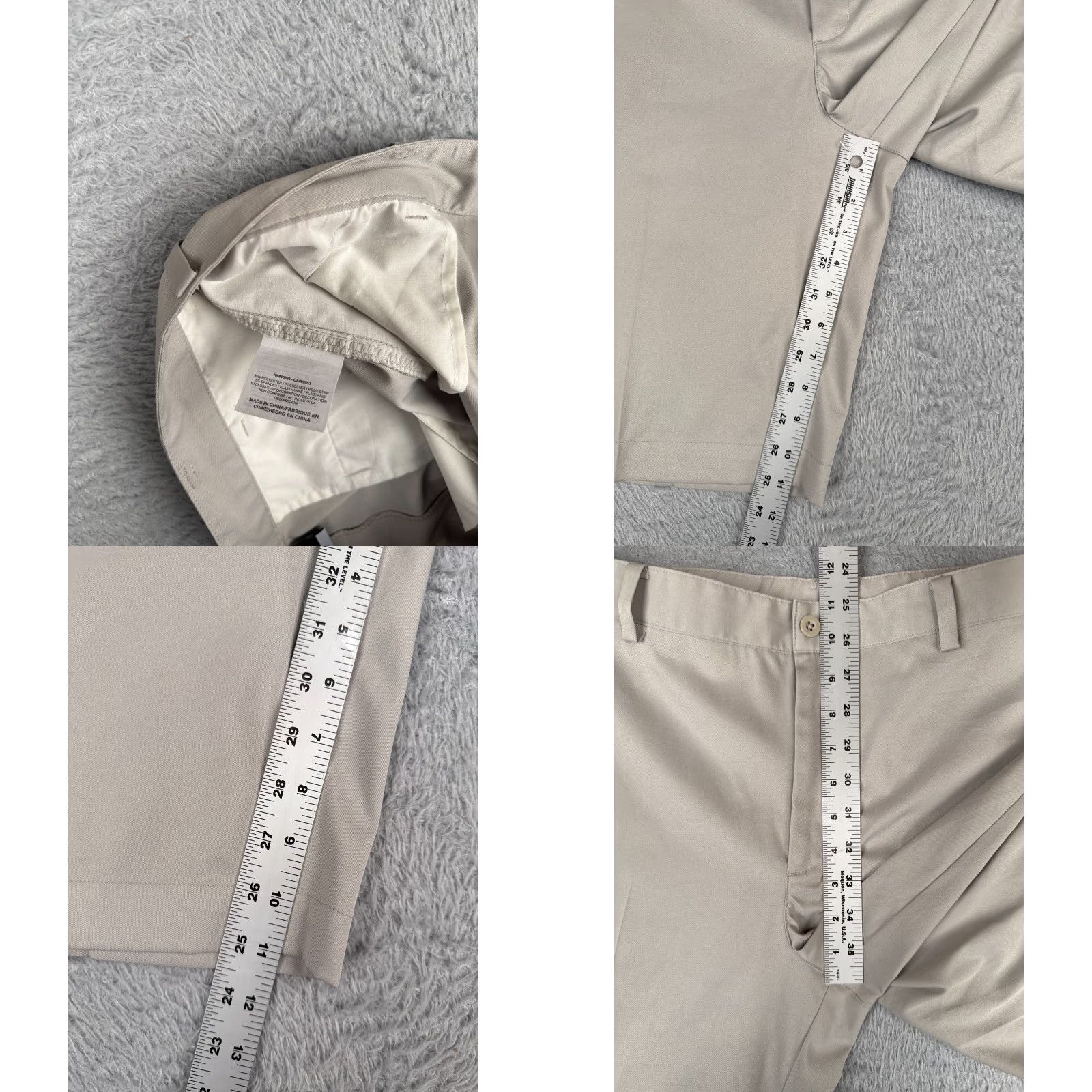 Nike Nike Shorts Mens 34 Beige Twill Polyester Golf Driving Golfing 34x11 Regular Beige Nike Mens Shorts Size US 36 / EU 52 - 8 Thumbnail