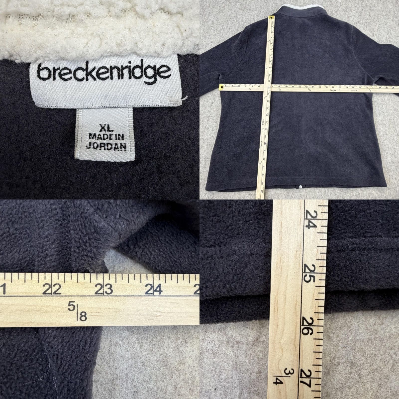 Vintage Breckenridge Jacket XL Gray Fleece Embroidered Cardinal Holiday Zip Womens Size XL / US 12-14 / IT 48-50 - 8 Thumbnail