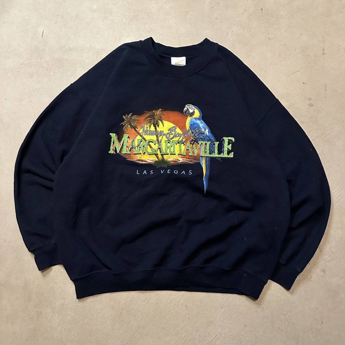 Band Tees Vintage 90s Navy Jimmy Buffett’s Margaritaville Crewneck Size US XL / EU 56 / 4 - 2 Thumbnail