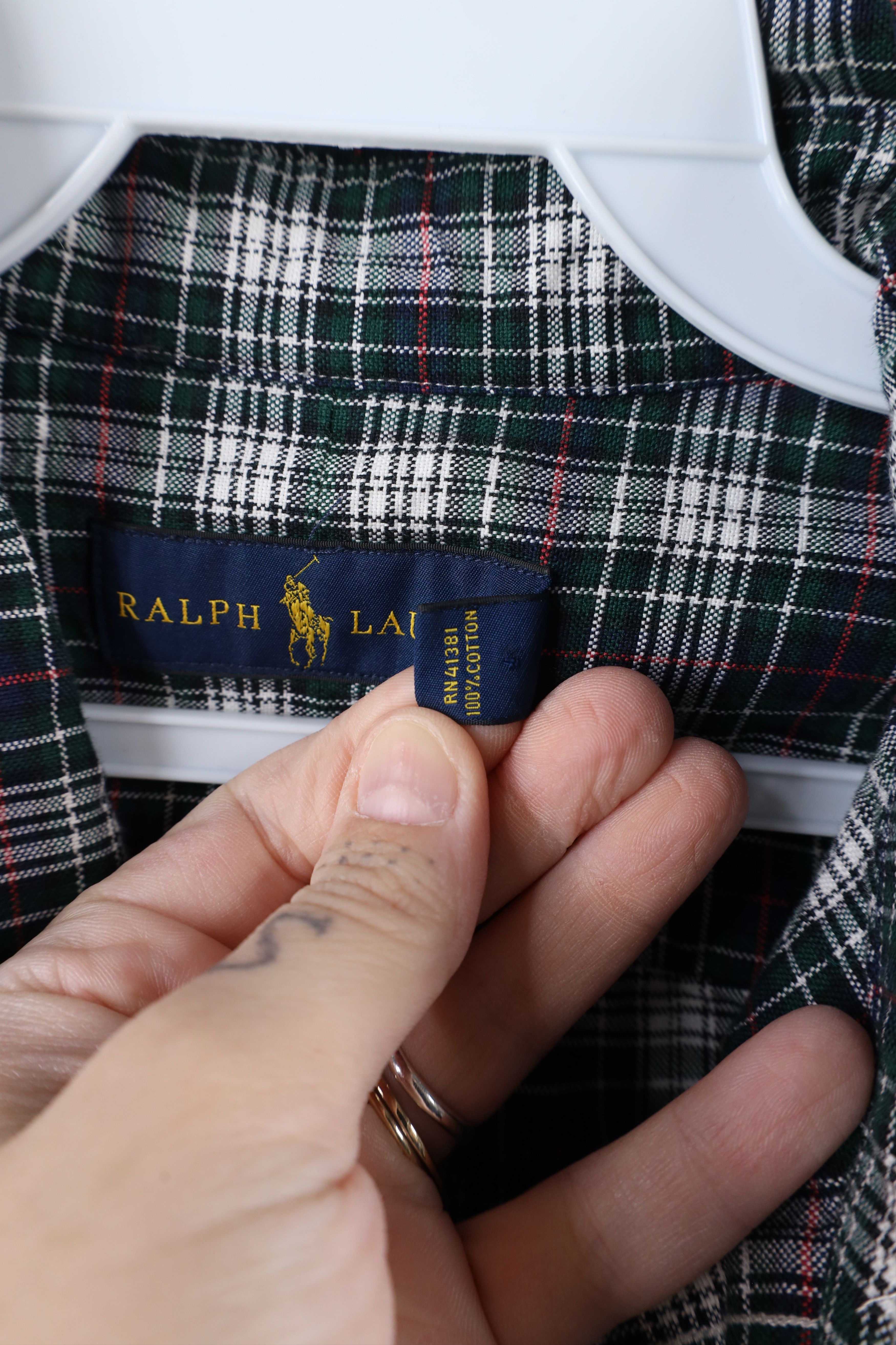 Ralph Lauren × Vintage Vintage Ralph Lauren Heavyweight Button Down Shirt Plaid Size US L / EU 52-54 / 3 - 6 Thumbnail
