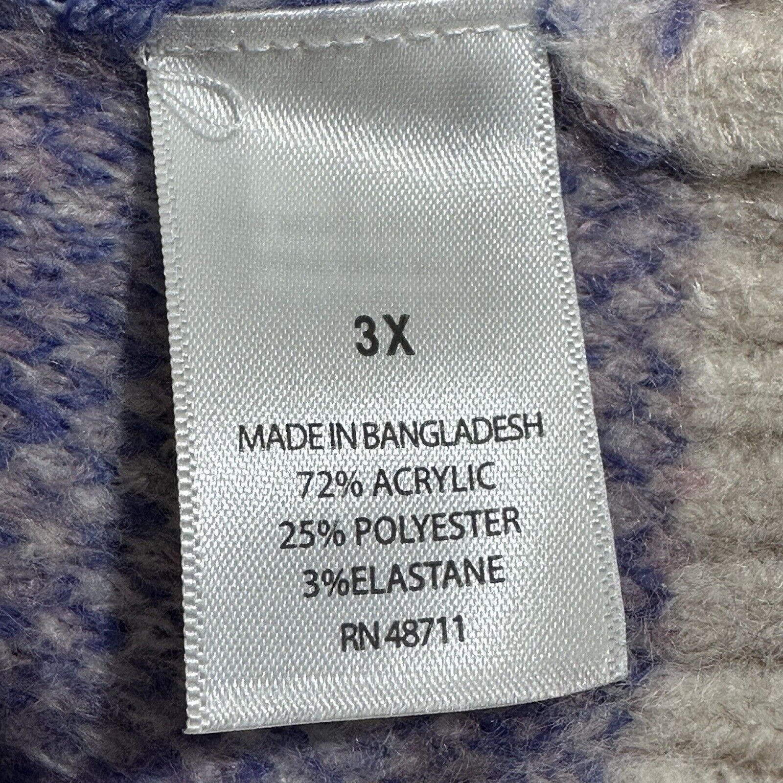 Other Ophelia Roe 3X Crewneck Pullover Sweater Heavyweight Pastel Size 3XL / US 20-22 - 4 Thumbnail