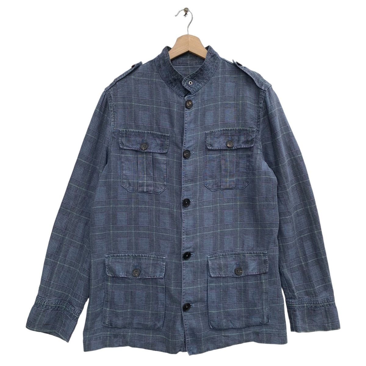 Designer × Etro × Vintage Linen Jacket Coat Size US M / EU 48-50 / 2 - 1 Thumbnail