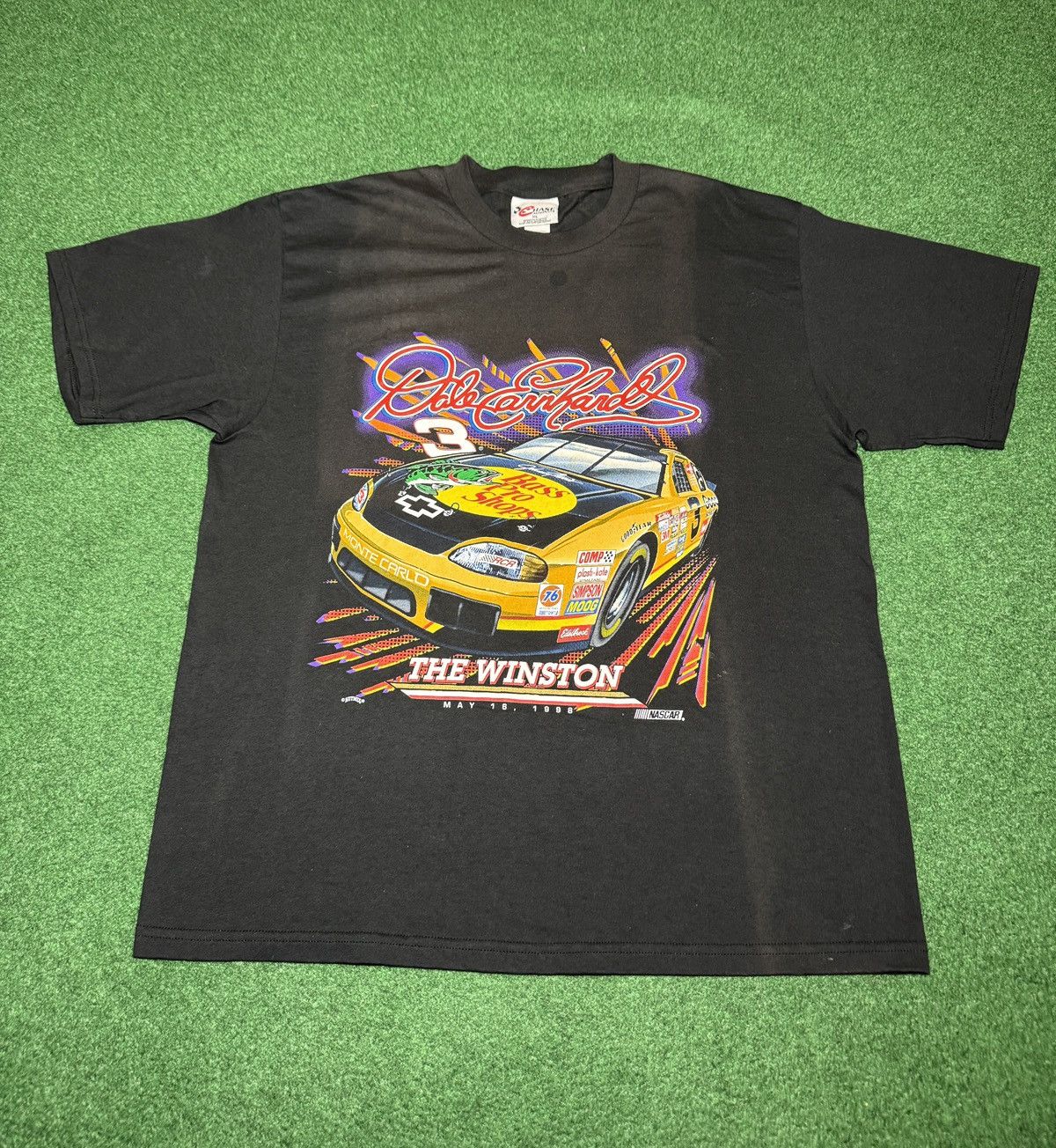 Chase Authentics Earnhardt Sr #3 Bass Pro Shops 90s Nutmeg Nascar XL T Shirt Size US XL / EU 56 / 4 - 1 Thumbnail