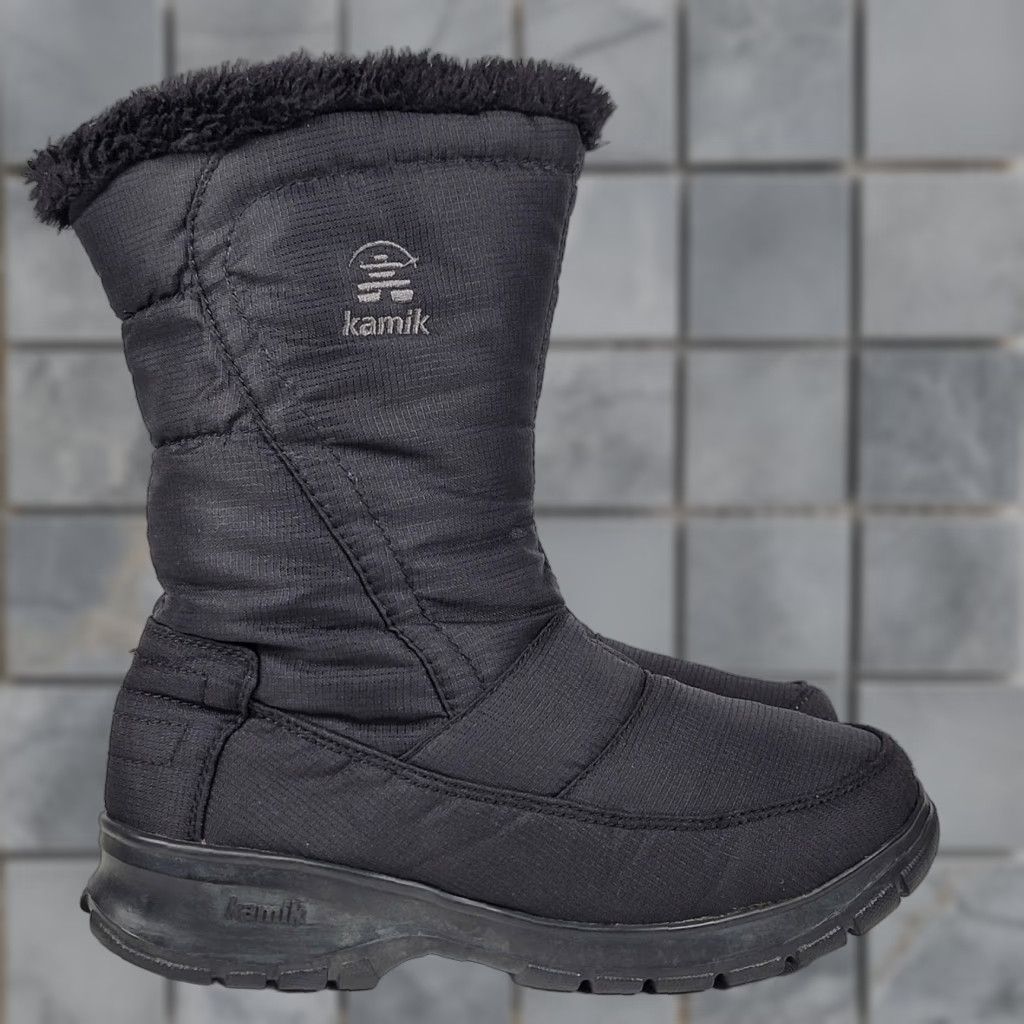 Vintage Kamik Boots Women Waterproof Thinsulate Insulated Side Zip Mid Calf Black 7 Winter Waterproof Boots Womens Size US 7 / IT 37 - 1 Thumbnail