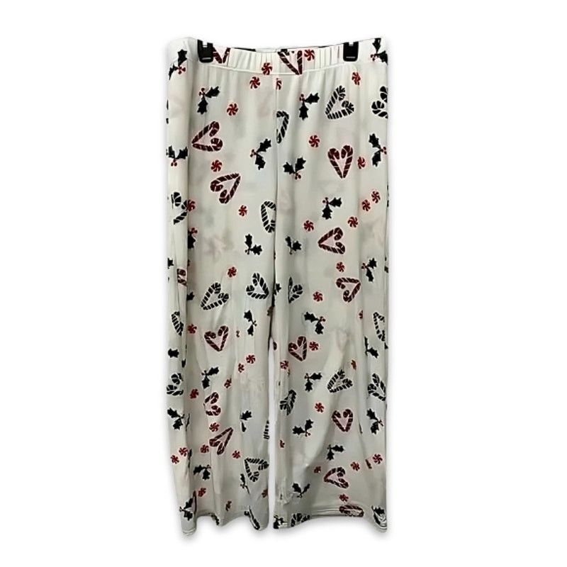Nordstrom Nordstrom Rack Pajama Pants Soft Fleece Candy Cane Cream W L Size 34" / US 12 / IT 48 - 1 Thumbnail
