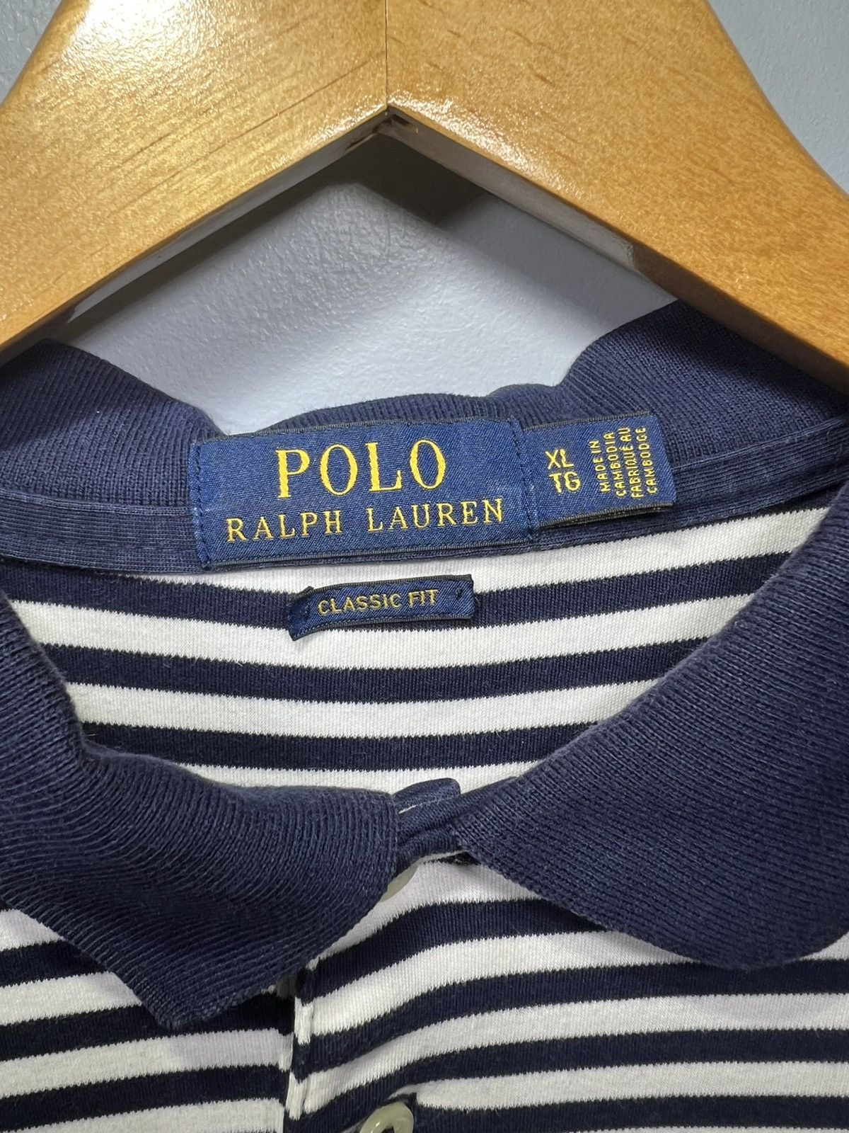 Polo Ralph Lauren Polo Ralph Lauren Polo Shirt Mens Sz XL Blue Striped Preppy Size US XL / EU 56 / 4 - 3 Thumbnail