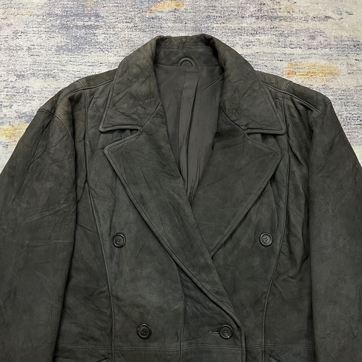 Issey Miyake Vintage Issey Miyake coat leather jacket Size US L / EU 52-54 / 3 - 5 Thumbnail