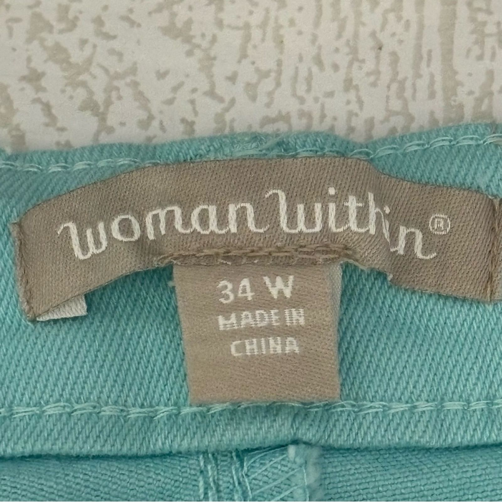 Other Woman Within Light Blue Capri Pants 34W Plus Size NIP Size 26" / US 2 / IT 38 - 9 Thumbnail