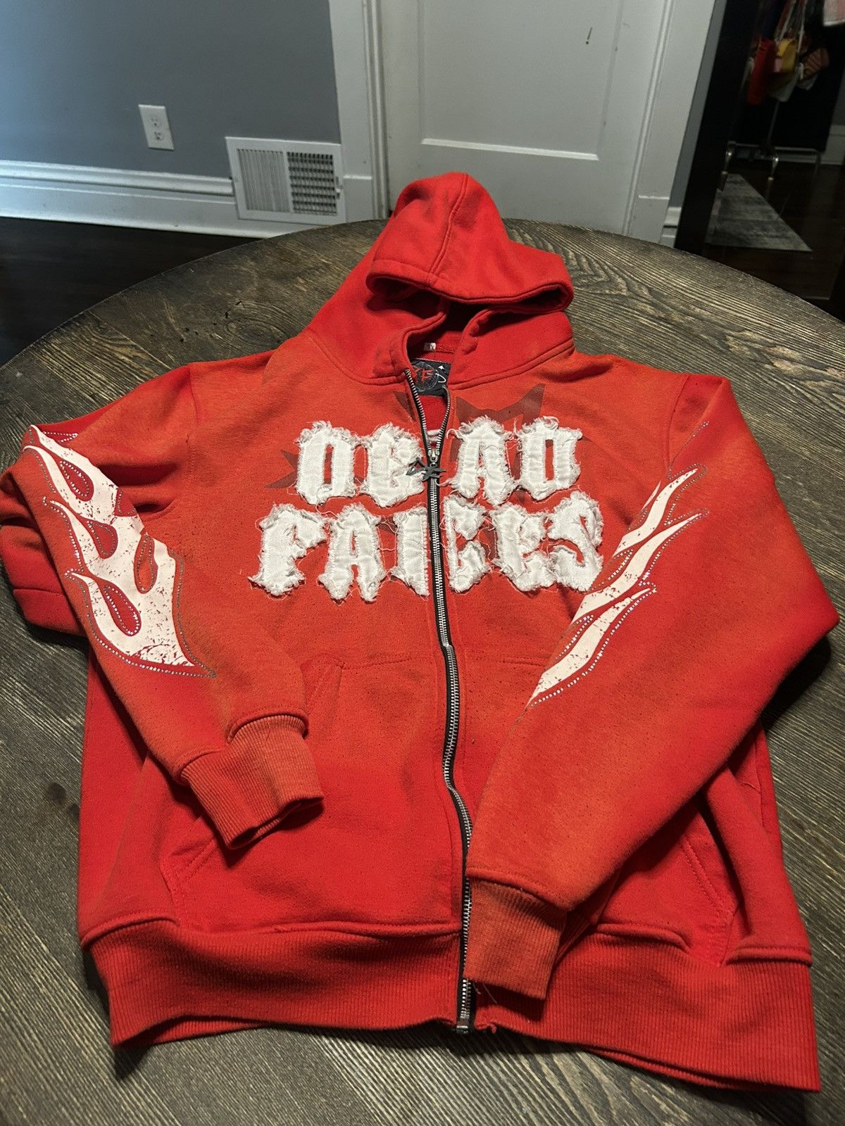 Red and White Street Wear Hoodie