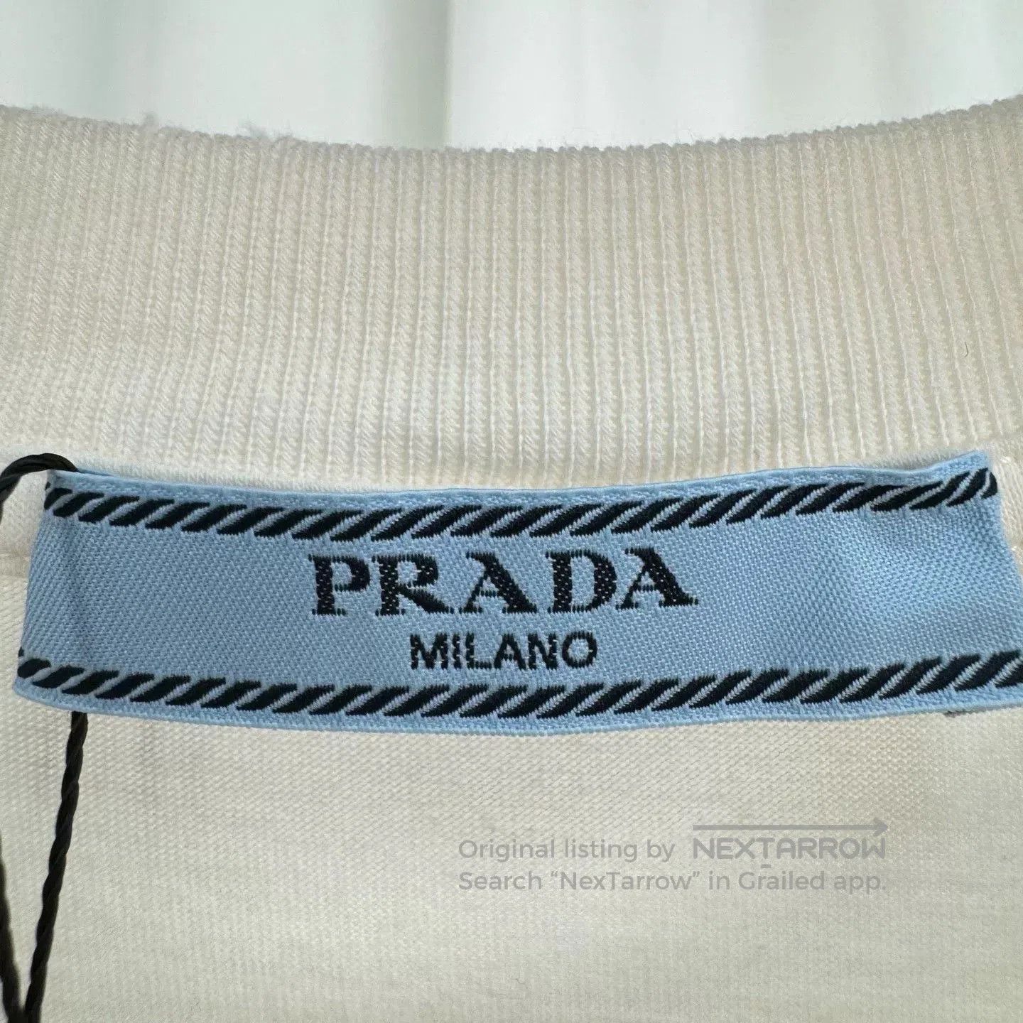 Prada Prada White Distressed Neck Short. Size XS / US 0-2 / IT 36-38 - 5 Thumbnail