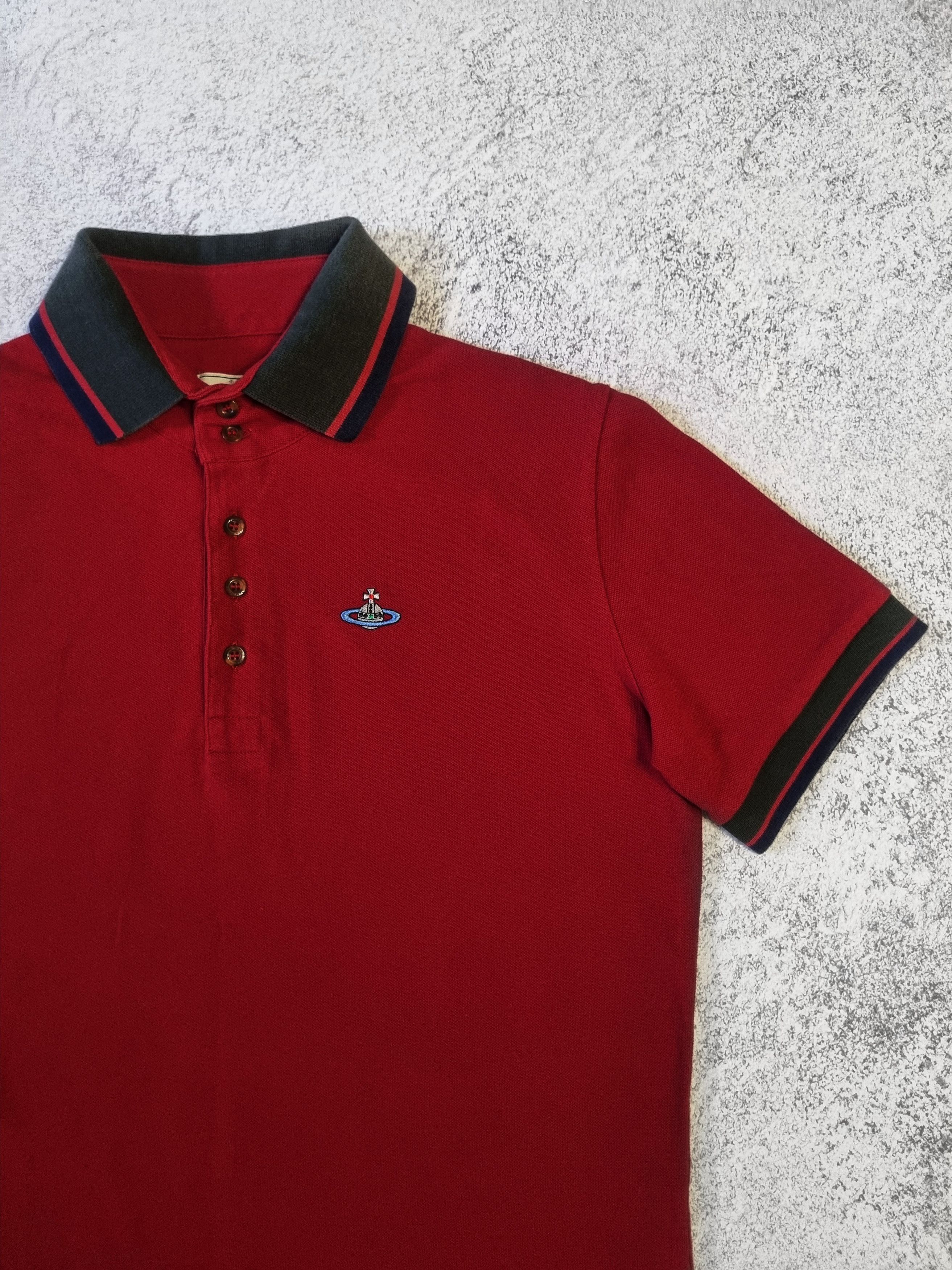 Vivienne Westwood Vivienne Westwood Burgundy Polo T-Shirt Size US L / EU 52-54 / 3 - 3 Thumbnail