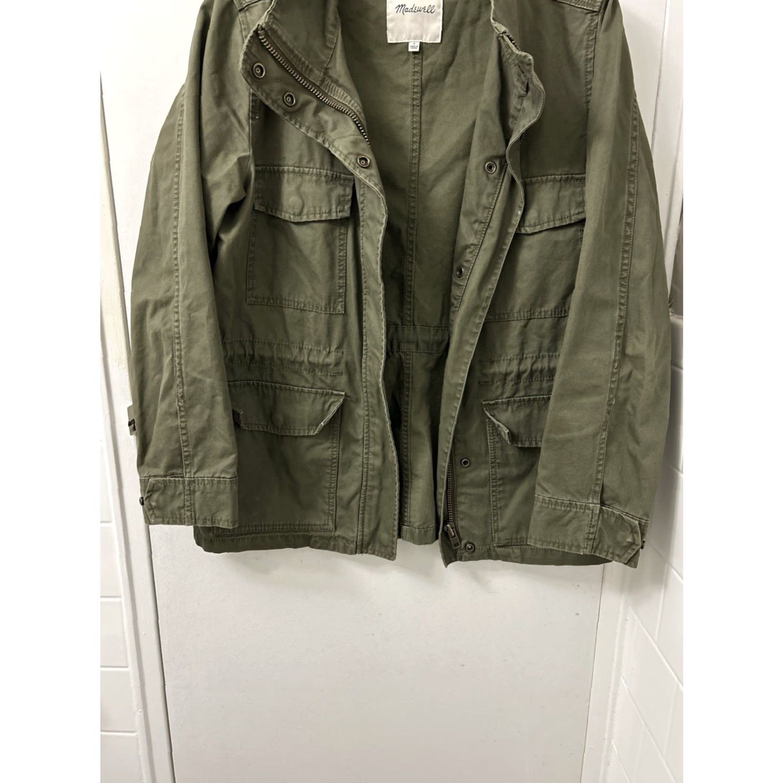 Madewell Madewell Field Jacket Womens S Olive Green Full Zip Military Coat Size S / US 4 / IT 40 - 3 Thumbnail