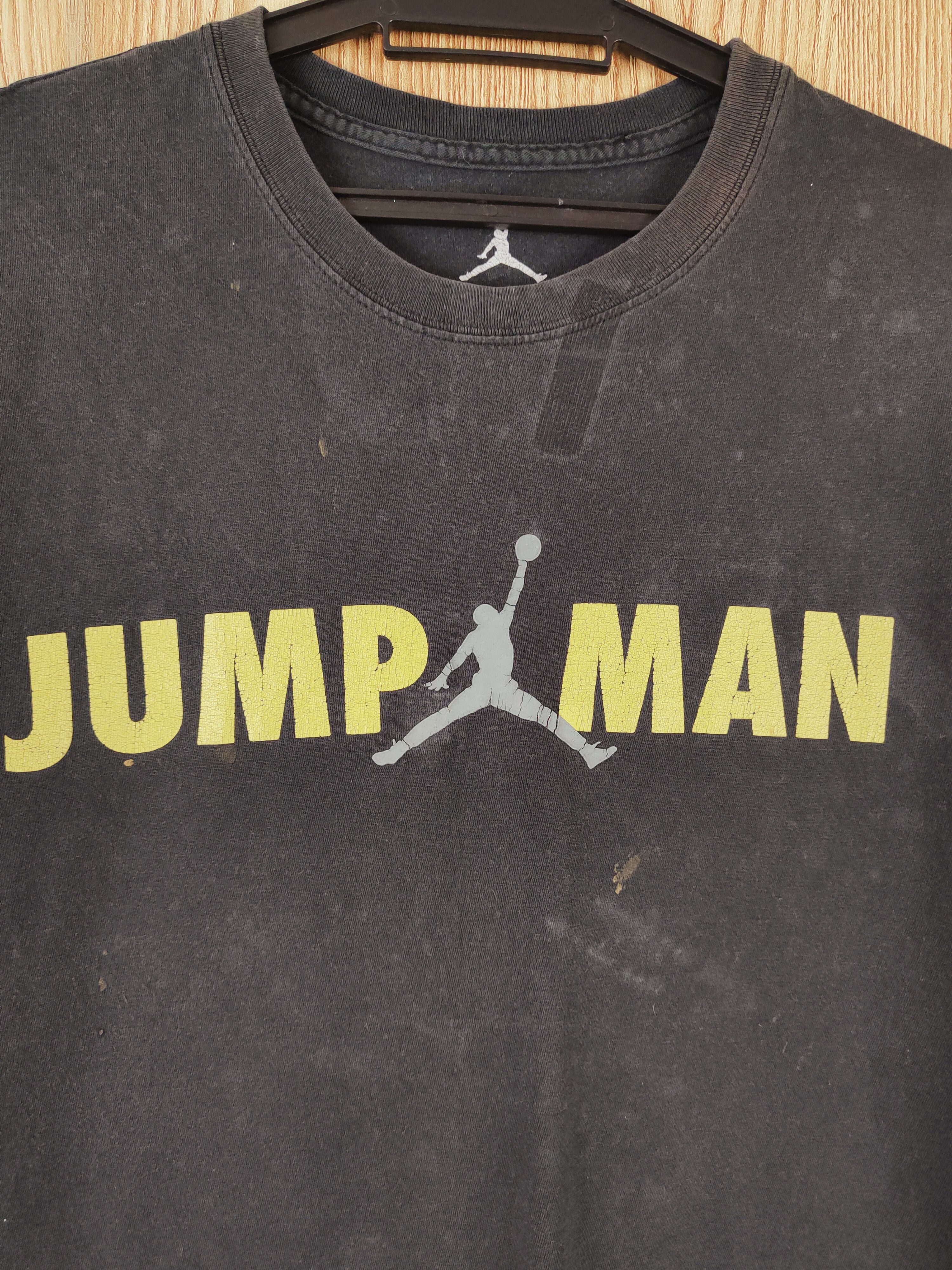 Vintage Jump Man Black Faded Short Sleeve T-shirts #W183 Size US M / EU 48-50 / 2 - 3 Thumbnail
