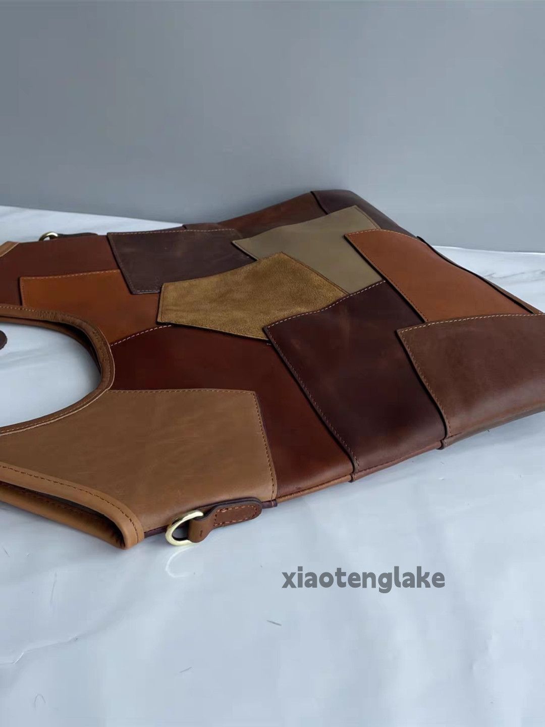 Vintage Unisex leather patchwork yuppie outdoor bag Size ONE SIZE - 3 Thumbnail