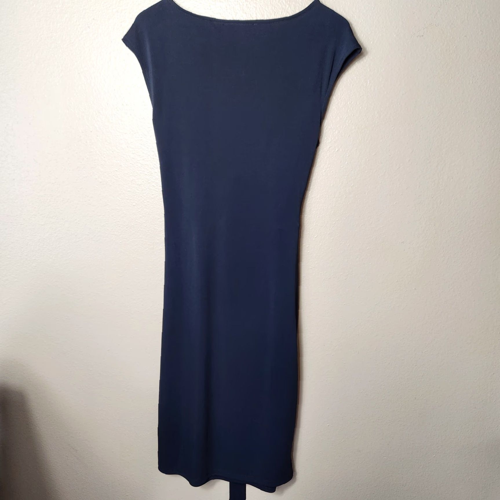 Vintage Lark & Ro Black Sleeveless Ruched Tie Waist Knee Length Dress-Size 4 Size S / US 4 / IT 40 - 5 Thumbnail