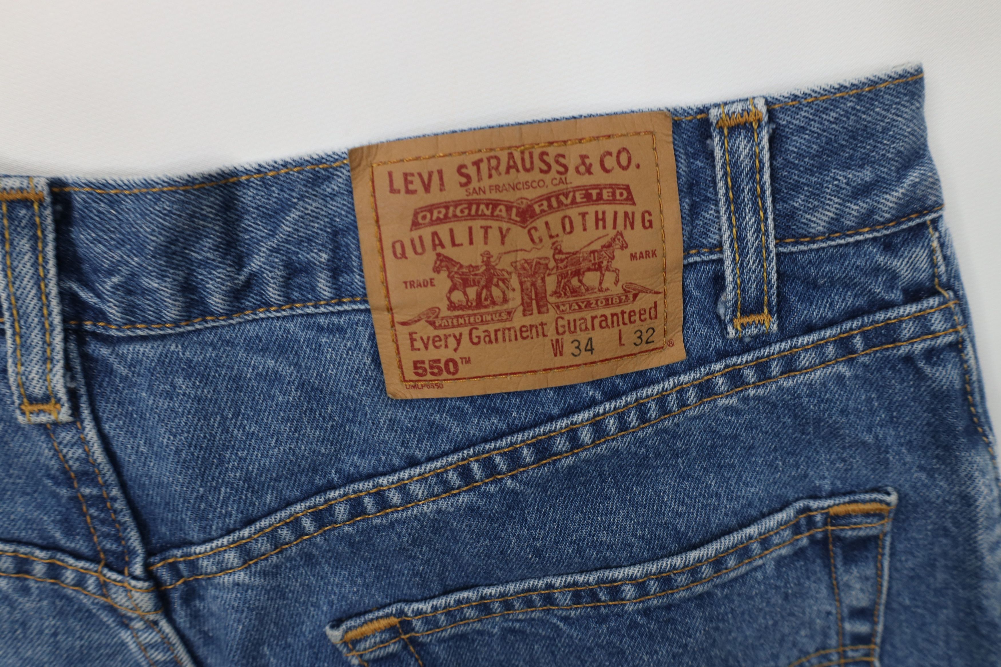 Levi's Vintage Y2K 2002 Levis 550 Fit Denim Jeans Blue Cotton Size US 34 / EU 50 - 14 Thumbnail