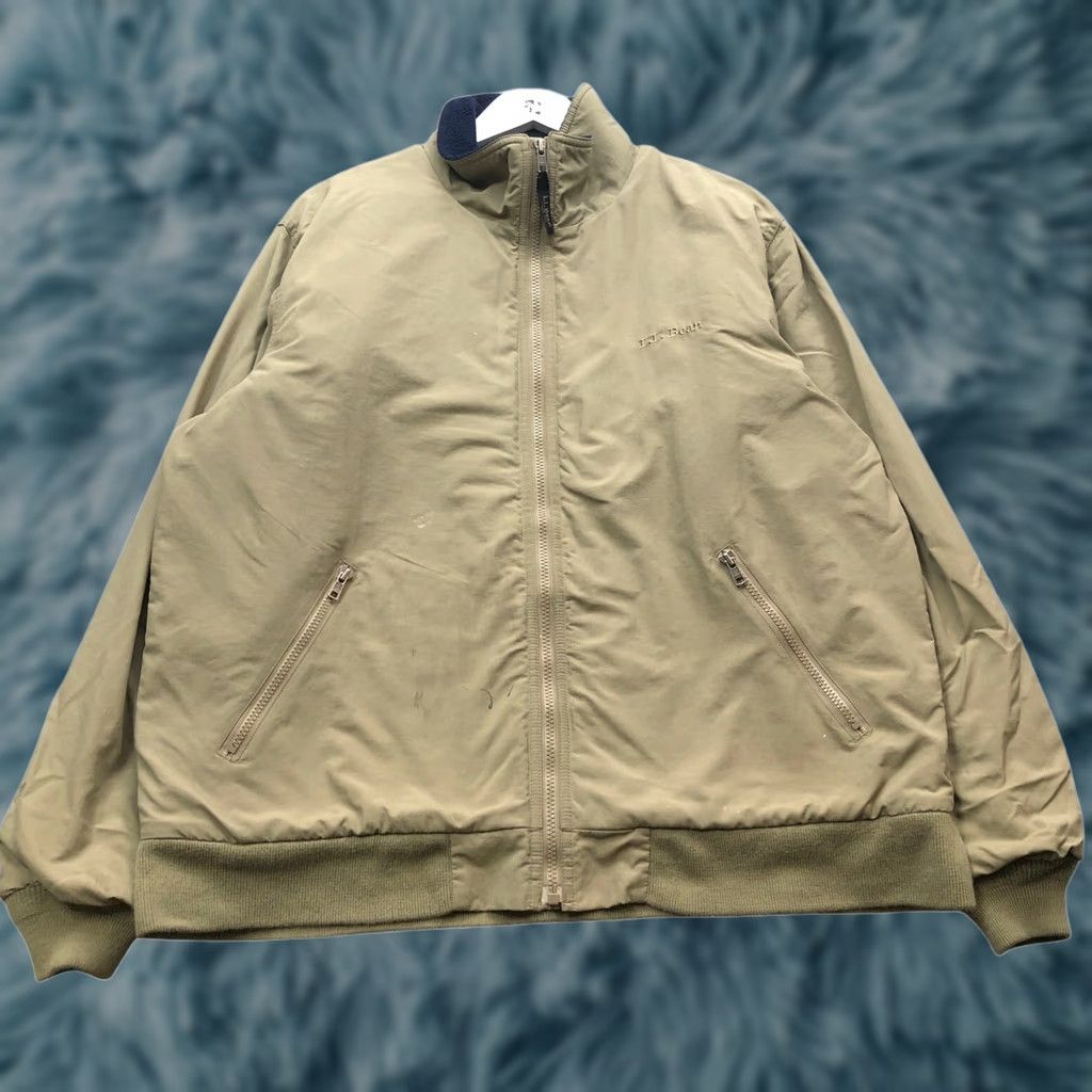 Vintage VINTAGE LL Bean Nylon Fleece Lined Insulated Warm Up Jacket Mens L Green Bomber Jacket Full Zip Pockets Mens Clothing Size US L / EU 52-54 / 3 - 1 Thumbnail