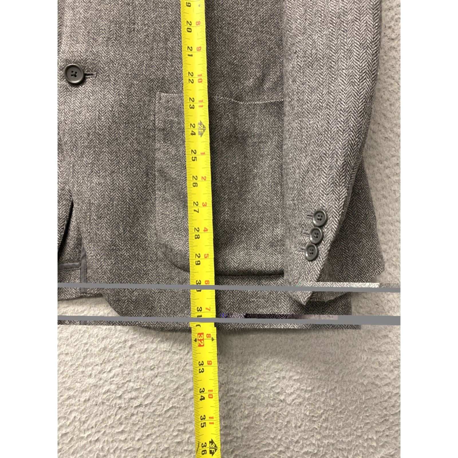 Muji MUJI Jacket Mens XL Gray Herringbone Two Button Sport Coat Light Size US XL / EU 56 / 4 - 6 Thumbnail