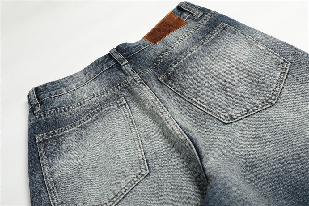 Vintage Retro Men's Vibe Punk Gradient Washed Denim Jeans Size US 32 / EU 48 - 4 Thumbnail