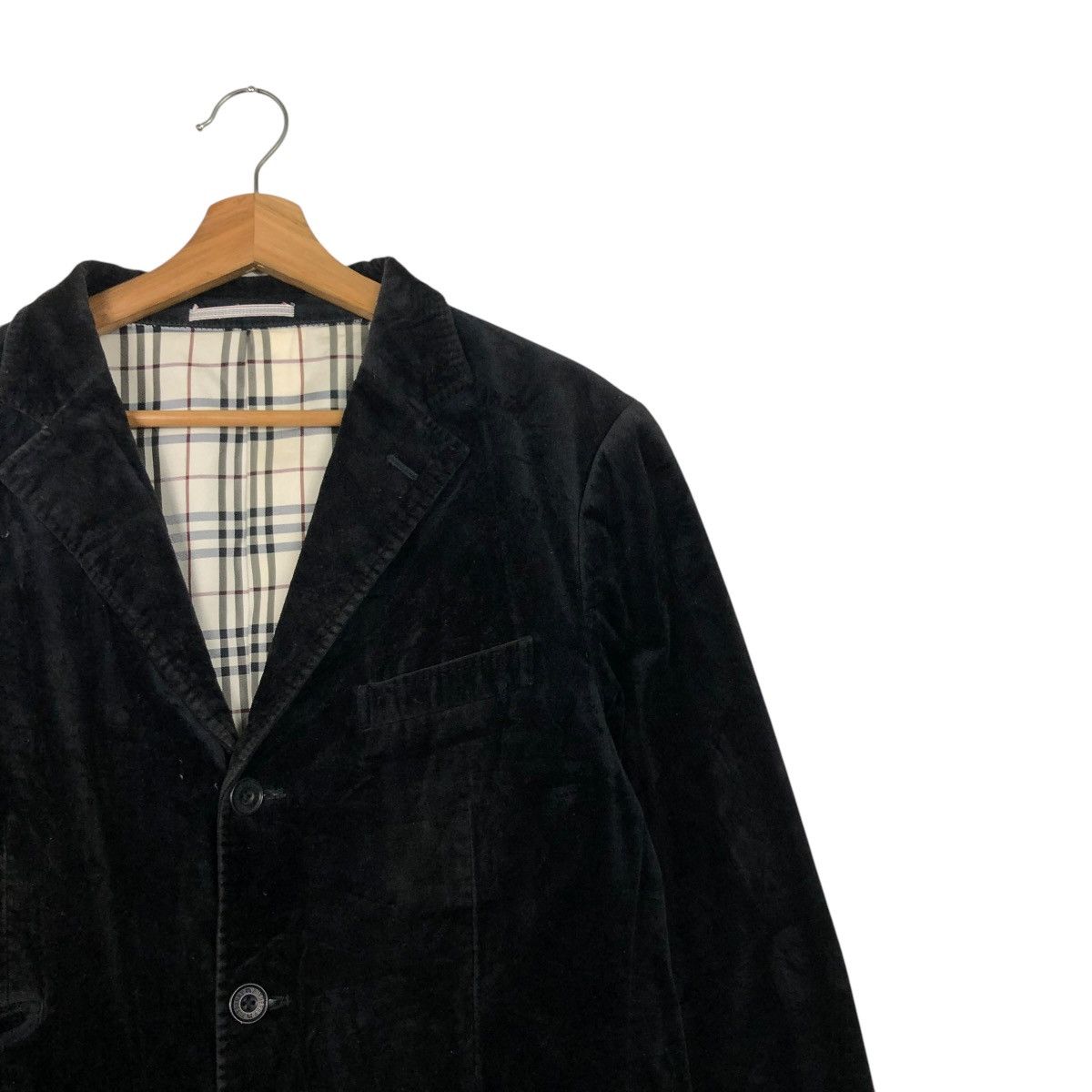 🔥VINTAGE BURBERRY BLACK LABEL VELVET JACKET NOVA CHECK