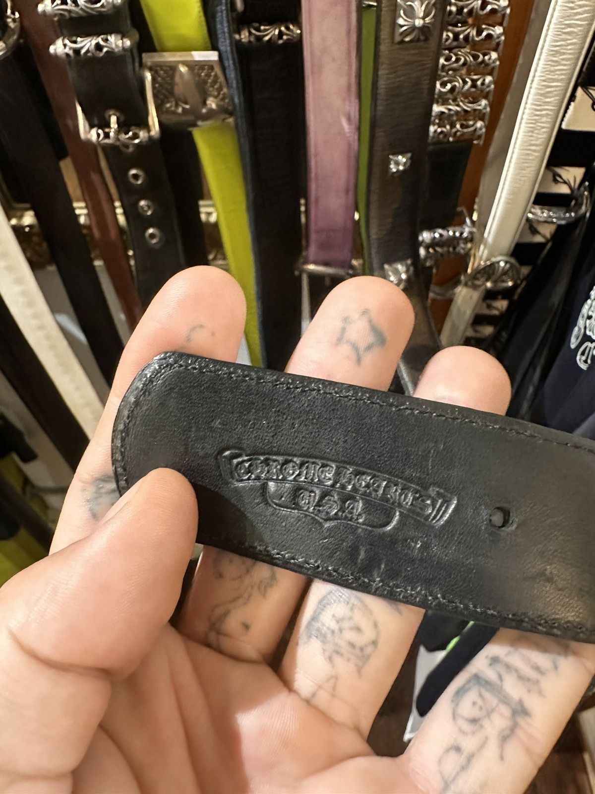 Chrome Hearts CHROME HEARTS NEW CAMO STUDDED LEATHER BELT Size 32 - 17 Thumbnail