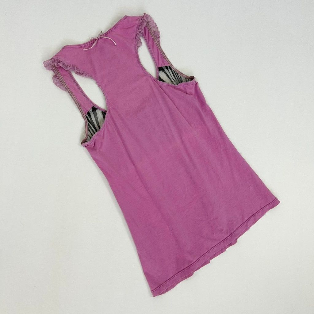 Just Cavalli y2k euro Cavalli pink tank top with mesh detail Size M / US 6-8 / IT 42-44 - 3 Thumbnail