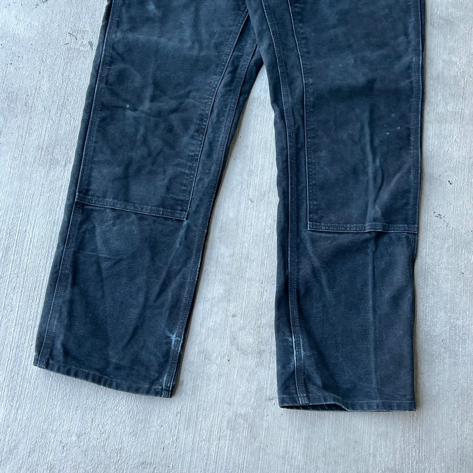 Carhartt × Vintage Carhartt faded black double knee work wear carpenter pants Size US 31 - 3 Thumbnail