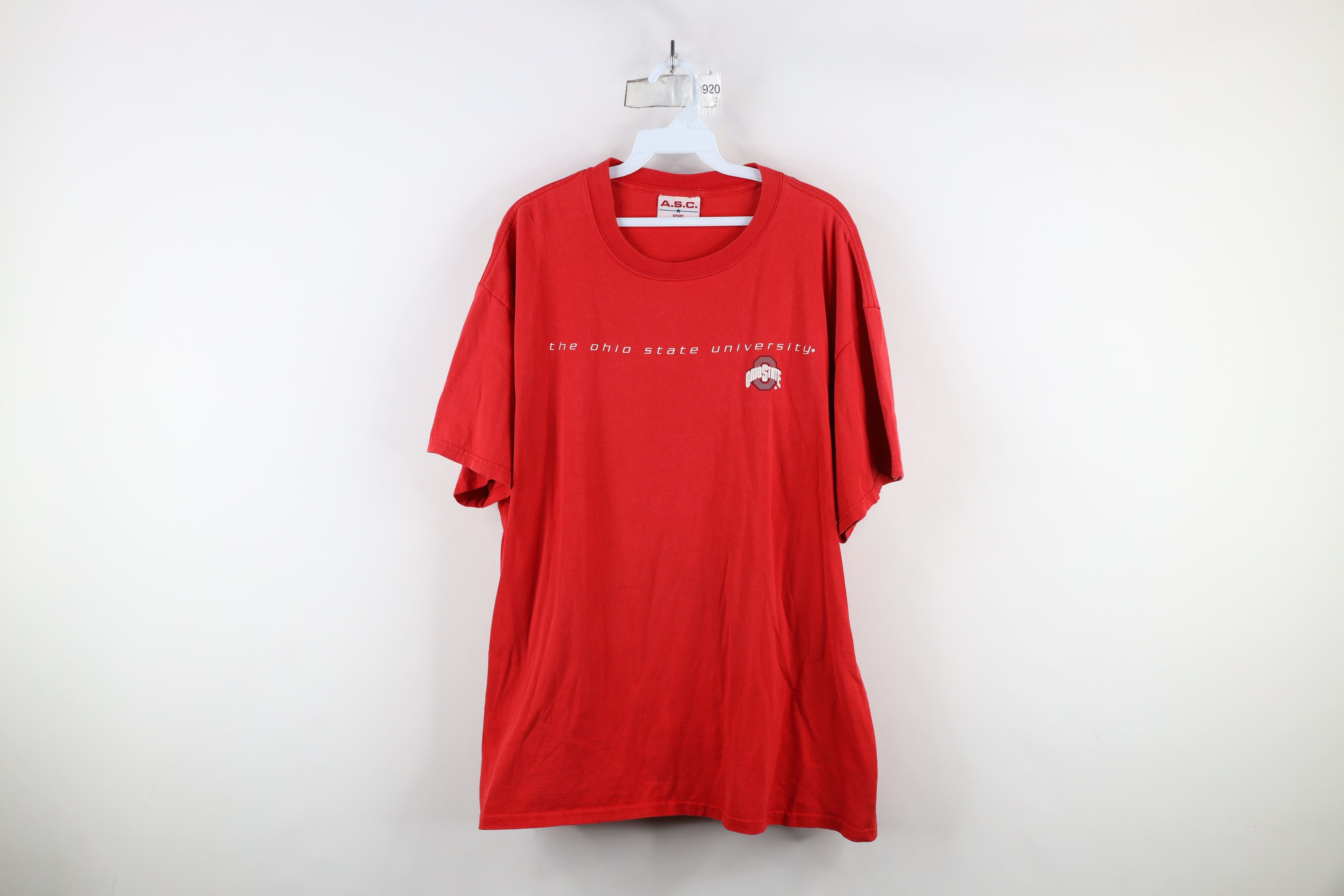 Vintage Vintage 90s Spell Out The Ohio State University T-Shirt Red Size US XL / EU 56 / 4 - 1 Thumbnail