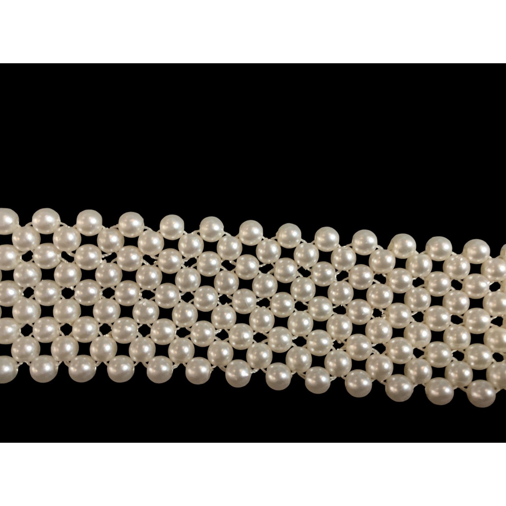 Other Faux Pearl Choker Necklace With Goldtone Chain Clasp 14" Vin Size ONE SIZE - 2 Thumbnail