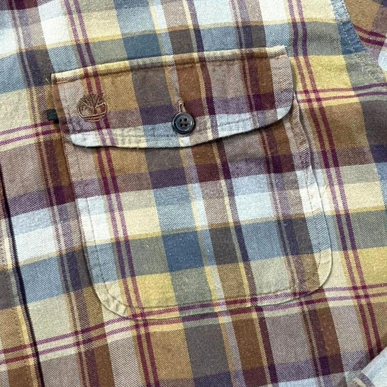 Timberland VINTAGE Timberland Shirt Plaid Check Long Sleeve Cotton Pocket Logo XL L Men Multicoloured Brown/Grey/Burgundy 90s #SH67 Size US L / EU 52-54 / 3 - 4 Thumbnail
