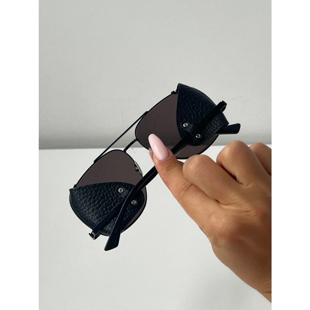 Saint Laurent Paris NEW Saint Laurent SL653 Leon Shield Aviator Sunglasses Black Size ONE SIZE - 11 Thumbnail