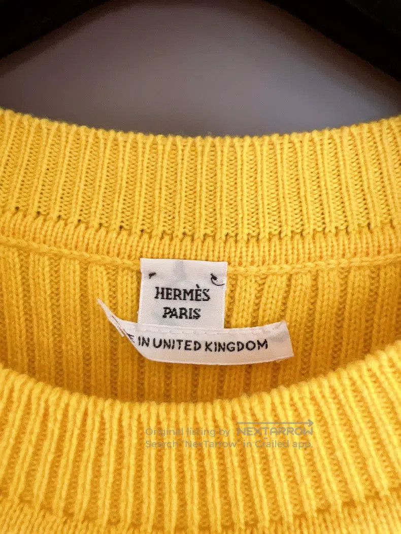 Hermes Hermes Yellow Loose Cashmere Knit Sweater Size XS / US 0-2 / IT 36-38 - 7 Thumbnail