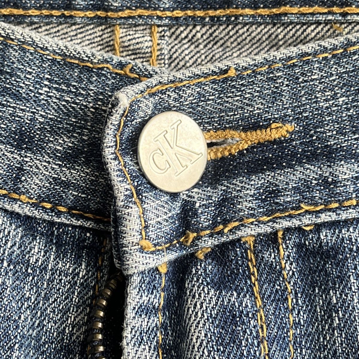 Calvin Klein VINTAGE Y2K CALVIN KLEIN DISTRESSED DENIM FADED JEANS Size US 38 / EU 54 - 10 Thumbnail