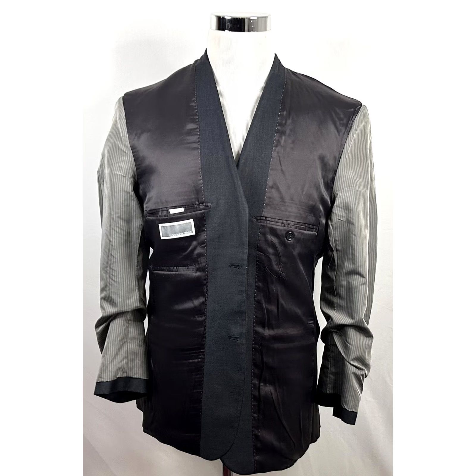 Michael Kors Michael Kors Sport Coat 40R Dark Gray Two Button Double Vented Poly Rayon Blend Mens Size US XS / EU 42 / 0 - 7 Thumbnail