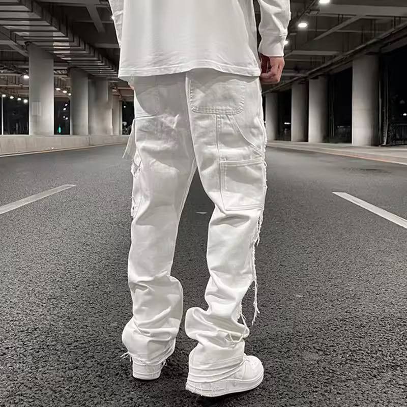 Japanese Brand × Vintage ripped jeans with baggy pants. Size US 34 / EU 50 - 4 Thumbnail