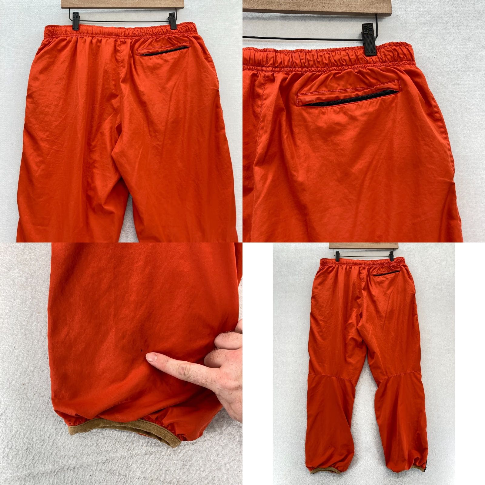 Polo Ralph Lauren VINTAGE Polo Ralph Lauren Polo Sport Track Pants Mens Large Orange Lined Ankle Zip 30 In Inseam Size US L / EU 52-54 / 3 - 10 Thumbnail