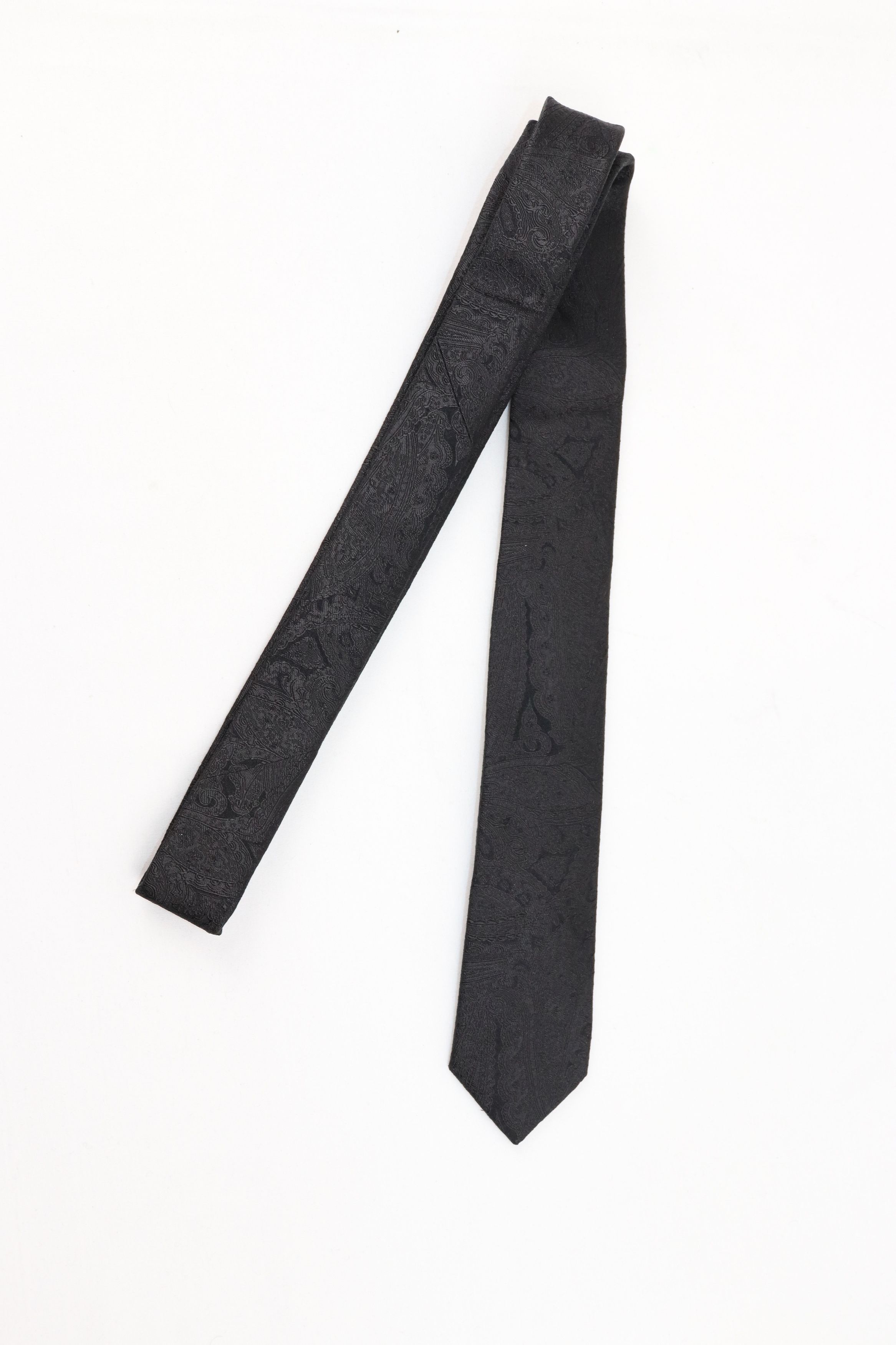 Saint Laurent Paris o1rshd Size: L / Paisley Tie in Black Size ONE SIZE - 1 Thumbnail