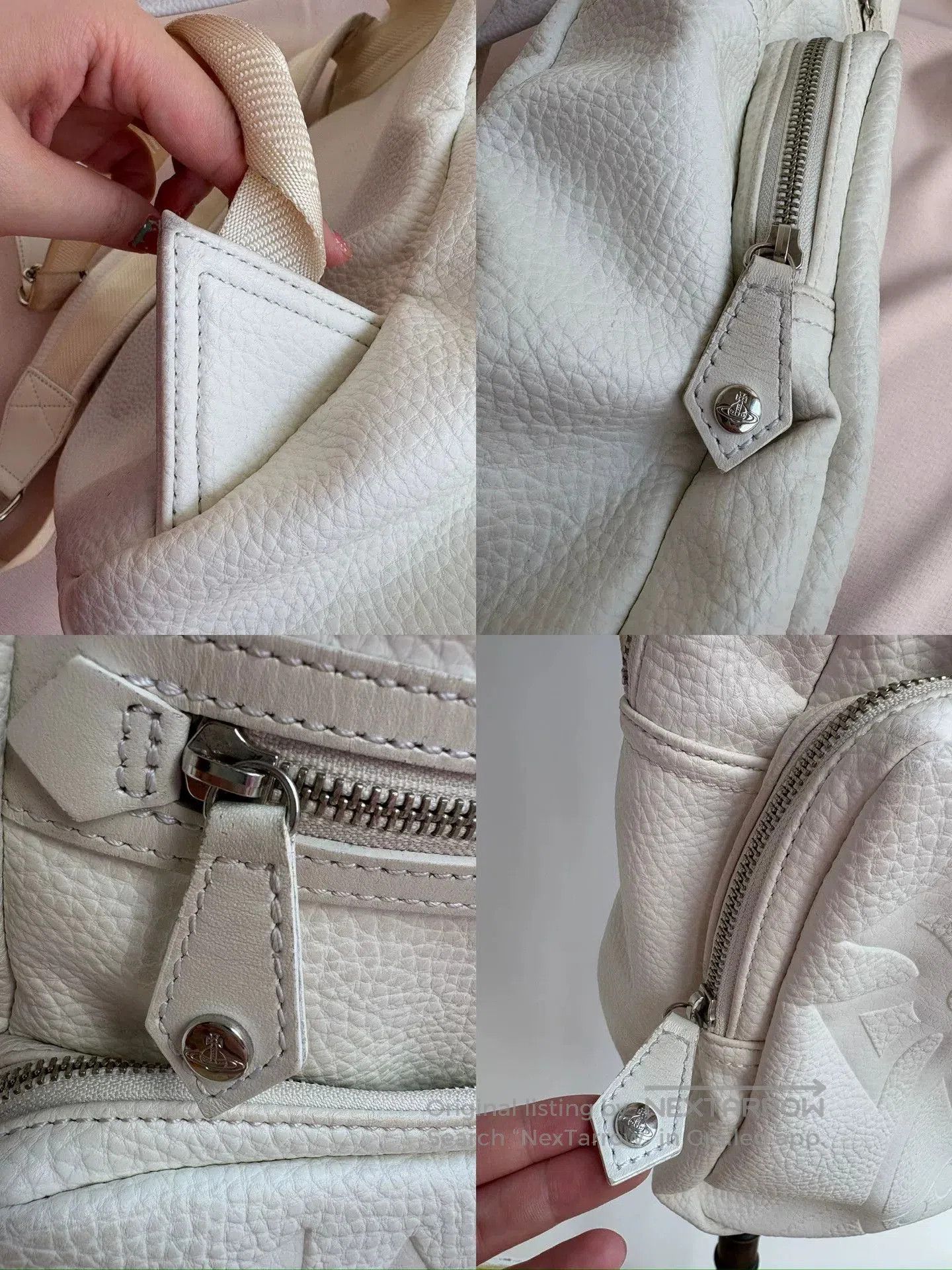 Vivienne Westwood Vivienne Westwood White Saturn Backpack. Size ONE SIZE - 7 Thumbnail