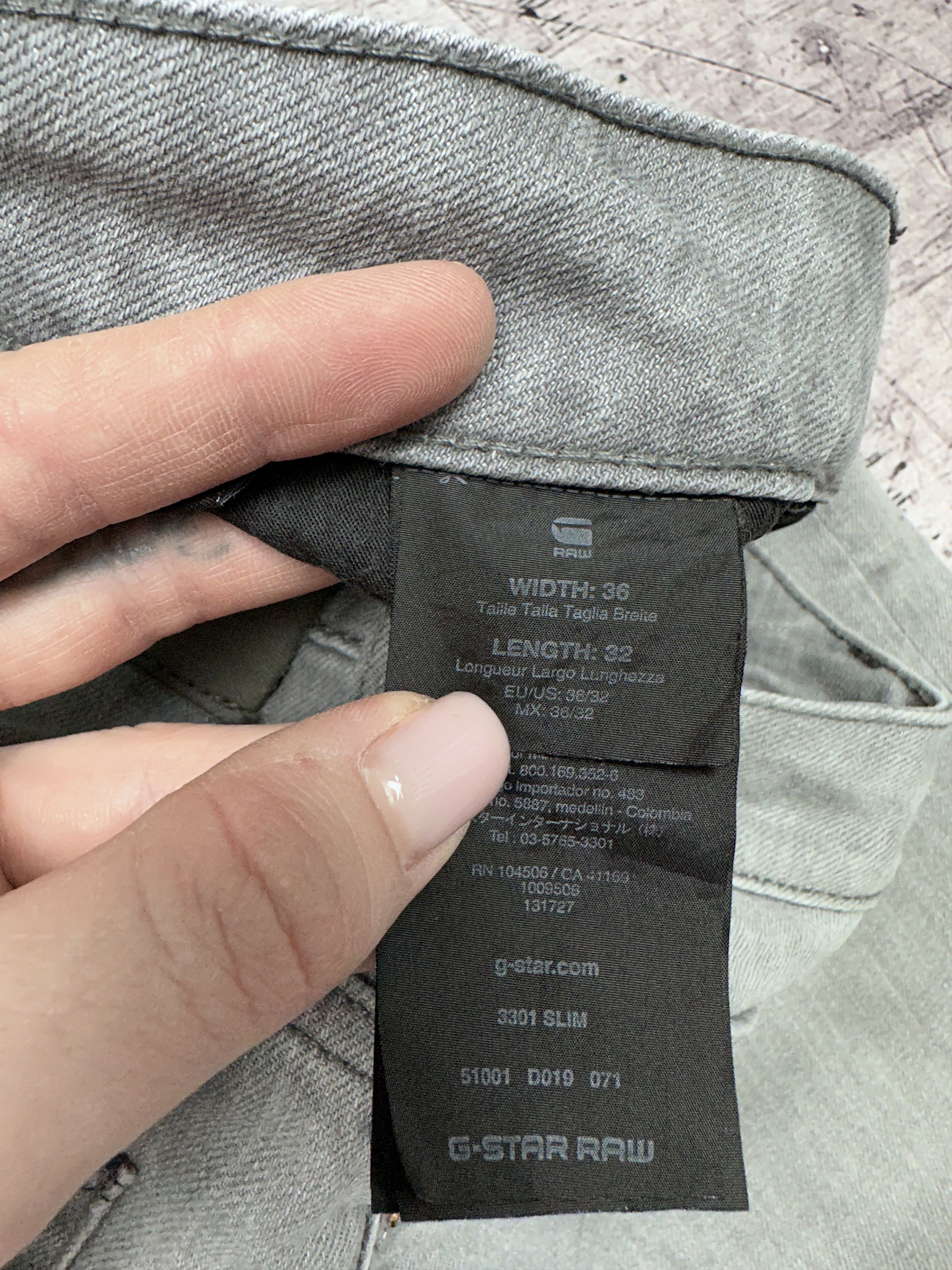 G-Star G Star Raw 3301 Slim Mens Denim Pants Jeans Size US 36 / EU 52 - 4 Thumbnail