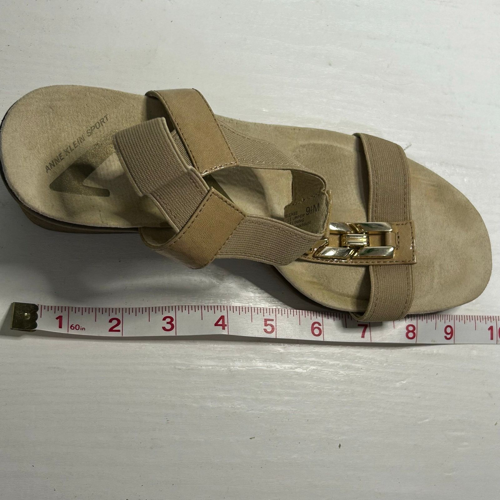 Anne Klein Anne Klein Sport iFlex Tan Wedge Sandals 9.5 Size US 9.5 / IT 39.5 - 11 Thumbnail