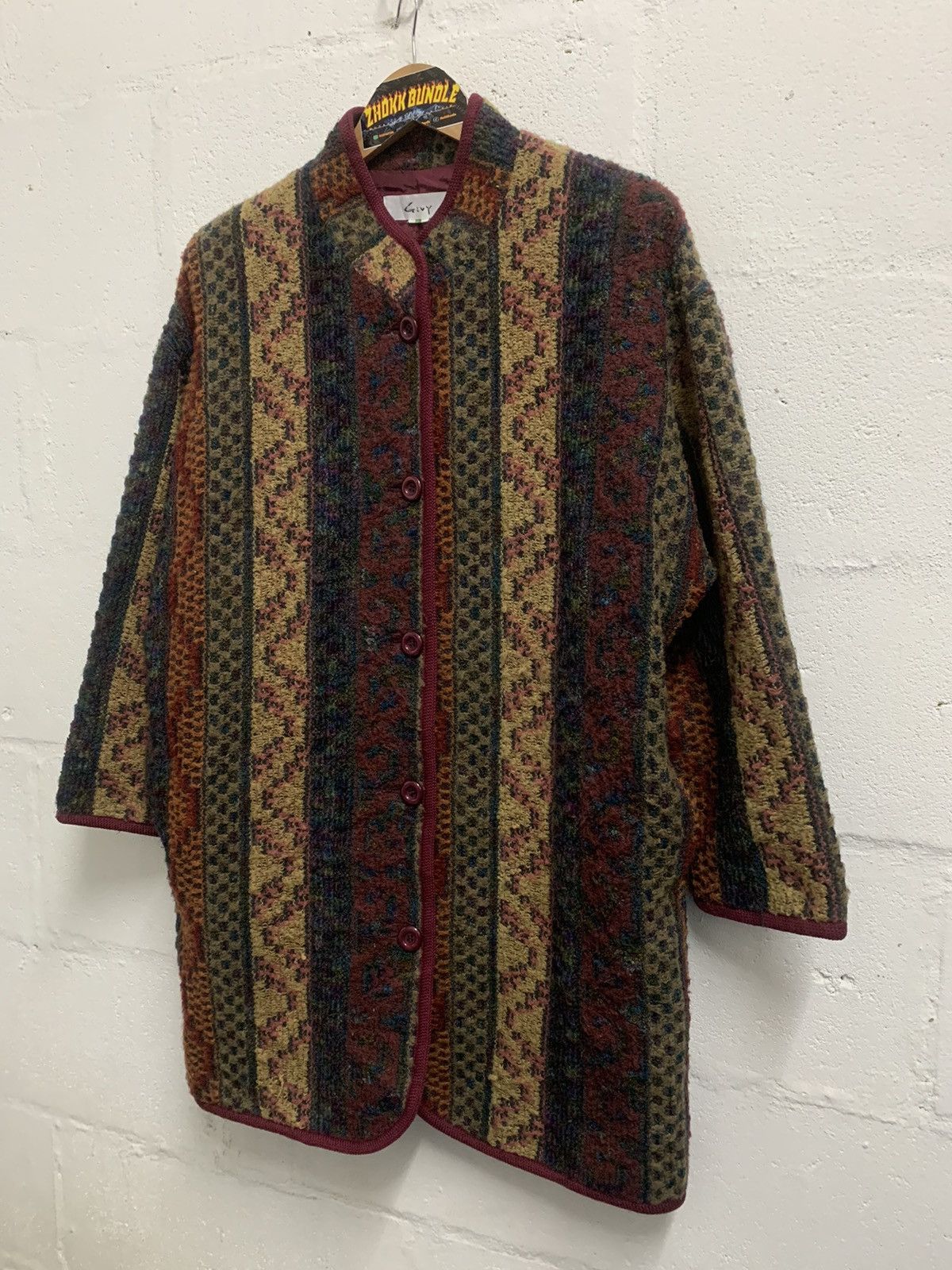 Japanese Brand × Vintage Vintage Givy Multicolour Coogi Style Knitwear Wool Size US XL / EU 56 / 4 - 2 Thumbnail