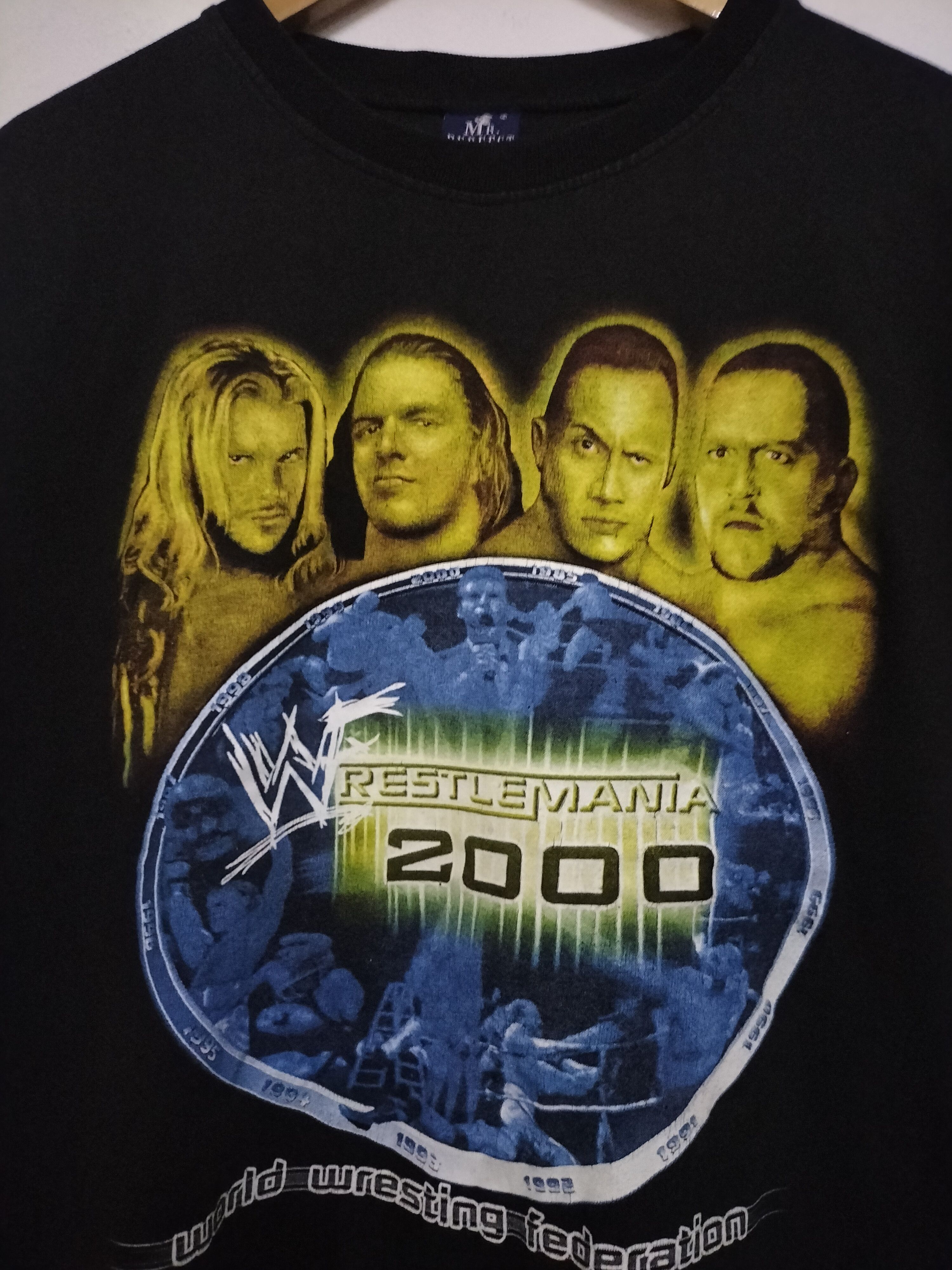 WCW/nWo Vintage WWF WrestleMania 2000 bootleg Y2K shirt Size US L / EU 52-54 / 3 - 3 Thumbnail