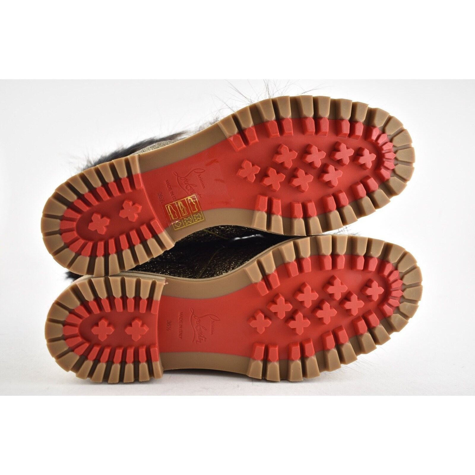 Christian Louboutin Christian Louboutin Fanny Flat Roche Fur Leather Lace Up Tie Size US 6.5 / IT 36.5 - 10 Thumbnail