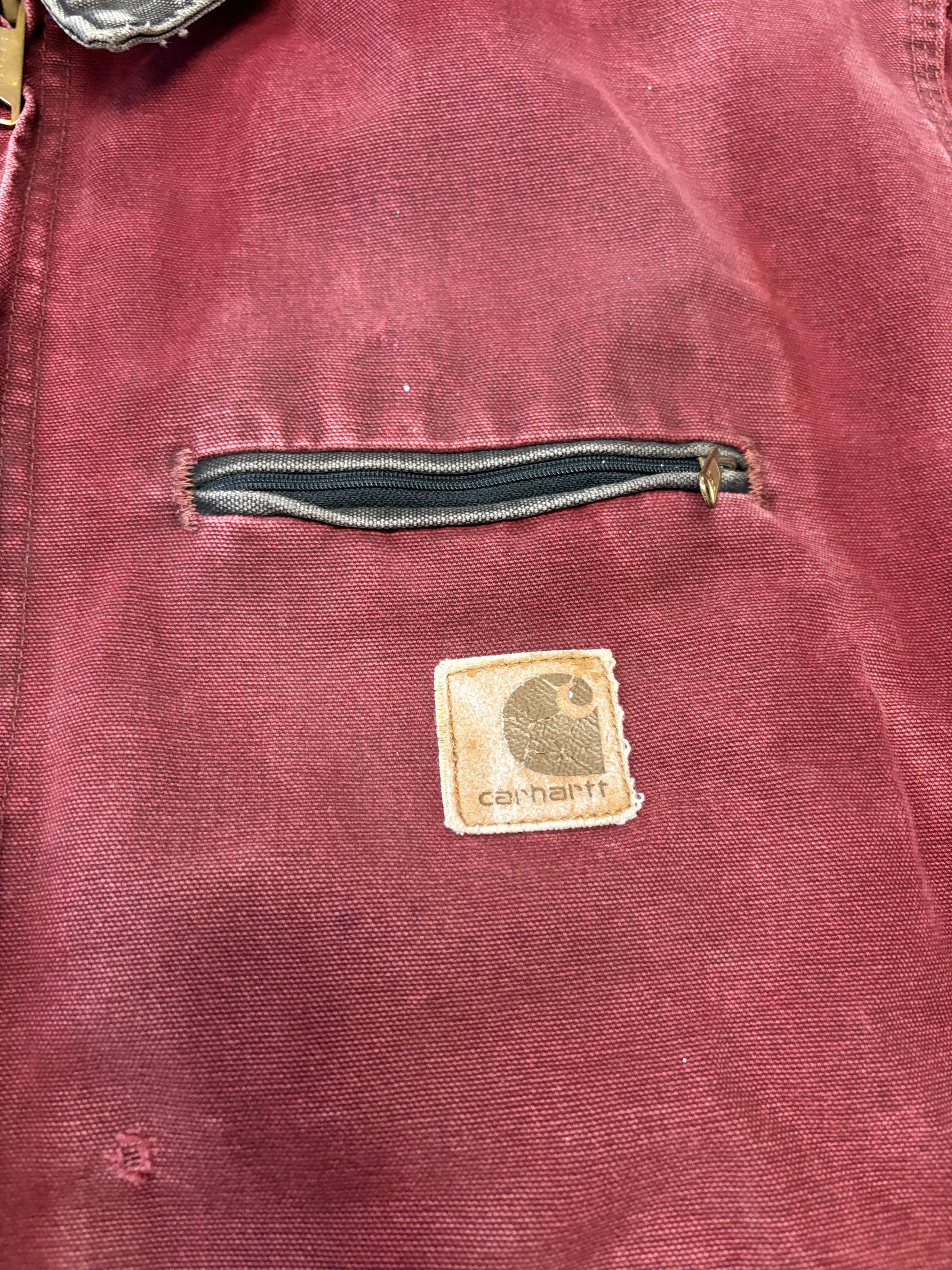 Carhartt Vintage Carhartt Detroit jacket J97 CRIMSON szXL Size US XL / EU 56 / 4 - 4 Thumbnail