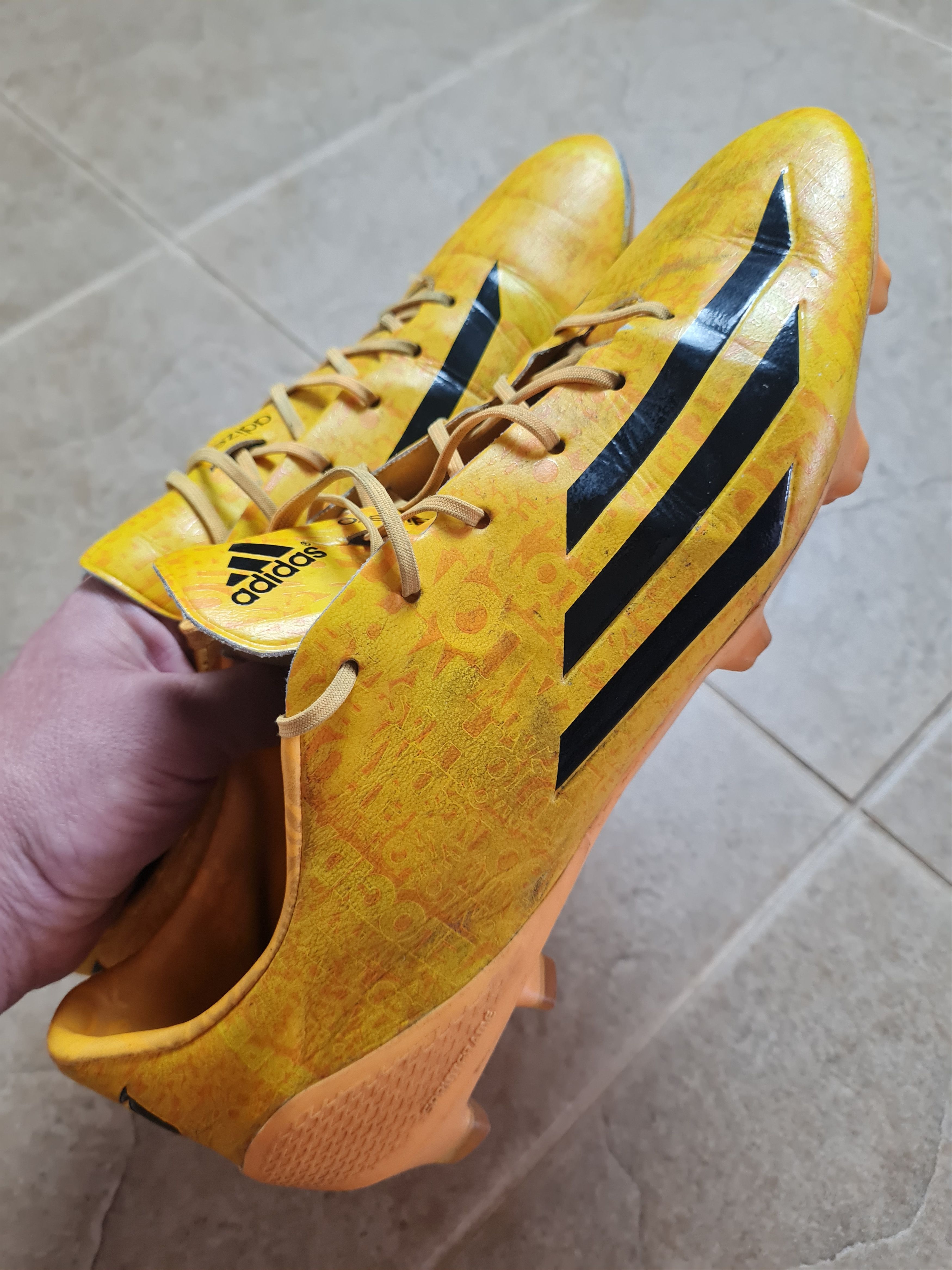Adidas Adidas F50 adiZero TRX FG Soccer Cleats Solid Gold Messi Size US 9.5 / EU 42-43 - 2 Thumbnail