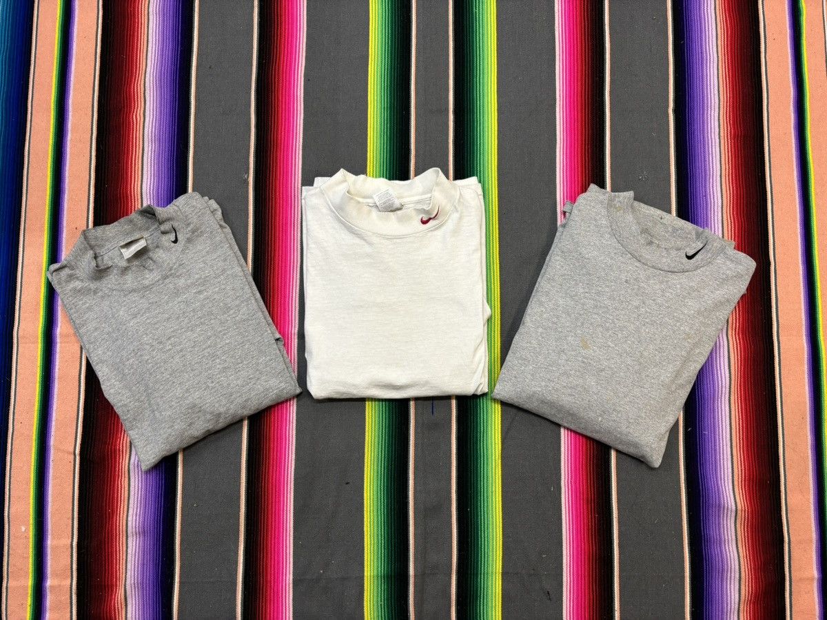 Nike 90’s Nike Mini Swoosh Mock Neck Long Sleeve Bundle L/XL Size US XL / EU 56 / 4 - 1 Thumbnail